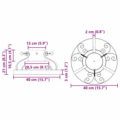 Supporto per albero di Natale, nero, 40 x 40 x 21 cm, acciaio