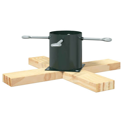 Supporto per albero di Natale, verde, 50 x 50 x 16 cm, legno di pino massiccio