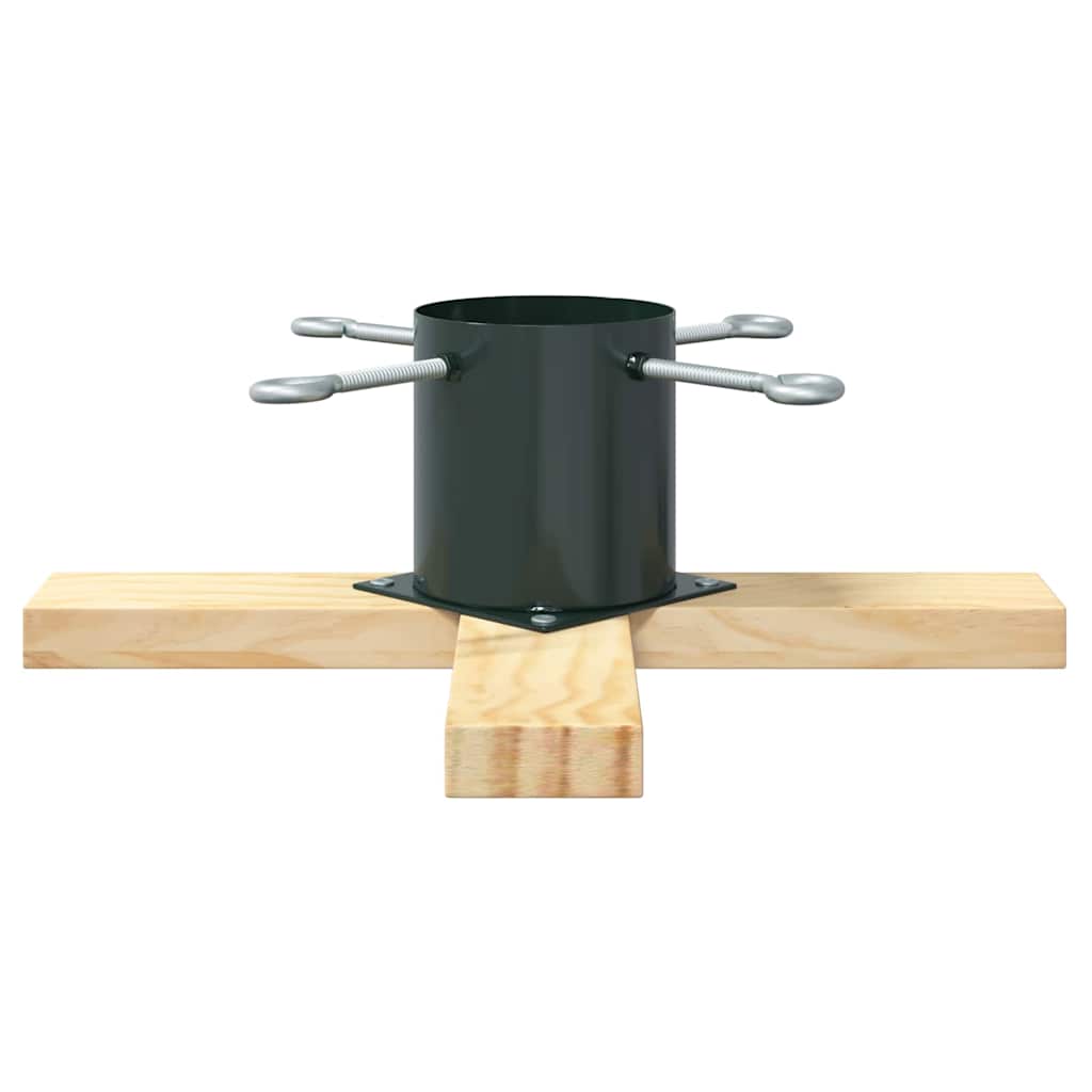 Supporto per albero di Natale, verde, 50 x 50 x 16 cm, legno di pino massiccio