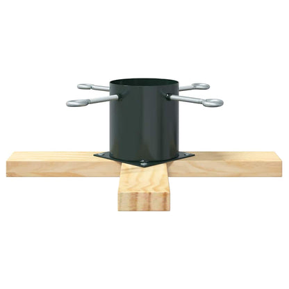 Supporto per albero di Natale, verde, 50 x 50 x 16 cm, legno di pino massiccio