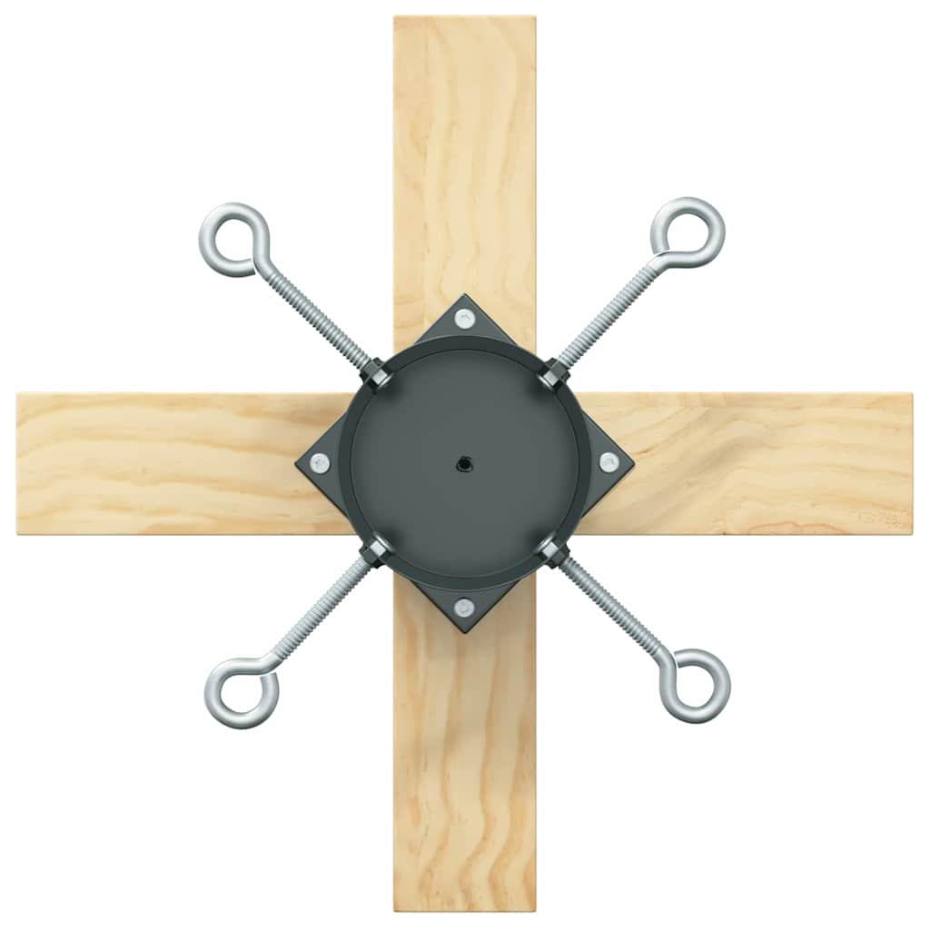 Supporto per albero di Natale, verde, 50 x 50 x 16 cm, legno di pino massiccio