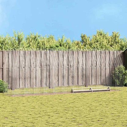 Hühnerkäfig 2 pcs Silber 600 x 100 x 210 cm Verzinkter Stahl