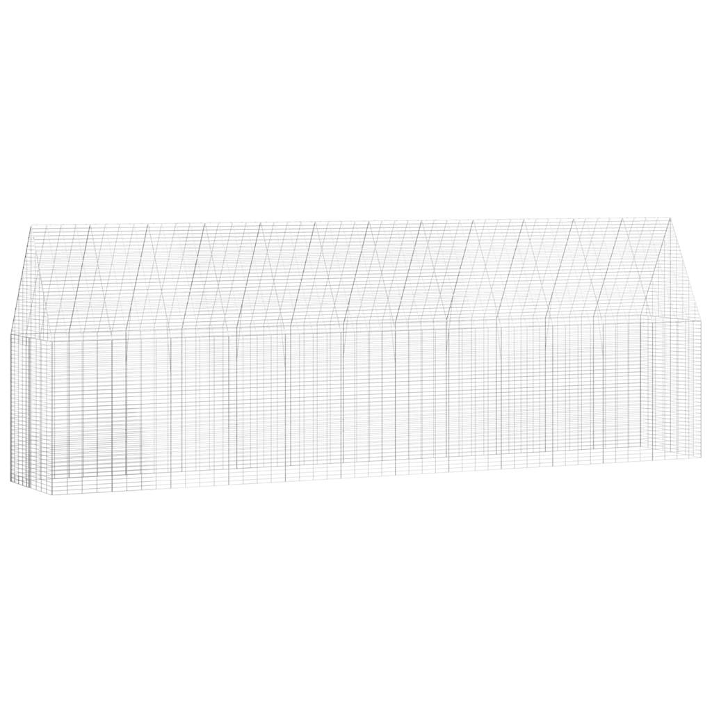 Hühnerkäfig 2 pcs Silber 600 x 100 x 210 cm Verzinkter Stahl