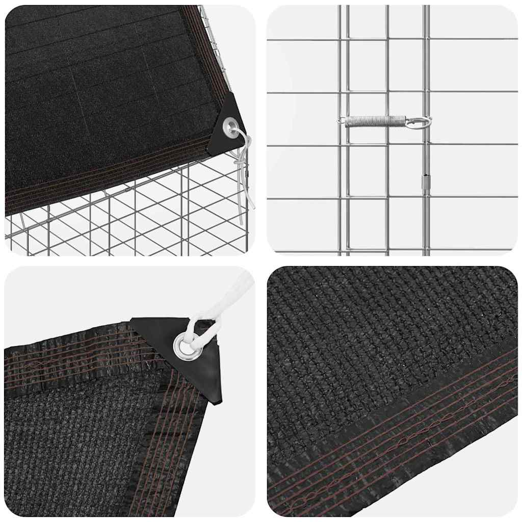 Hühnerkäfig 2 pcs Silber 600 x 100 x 210 cm Verzinkter Stahl