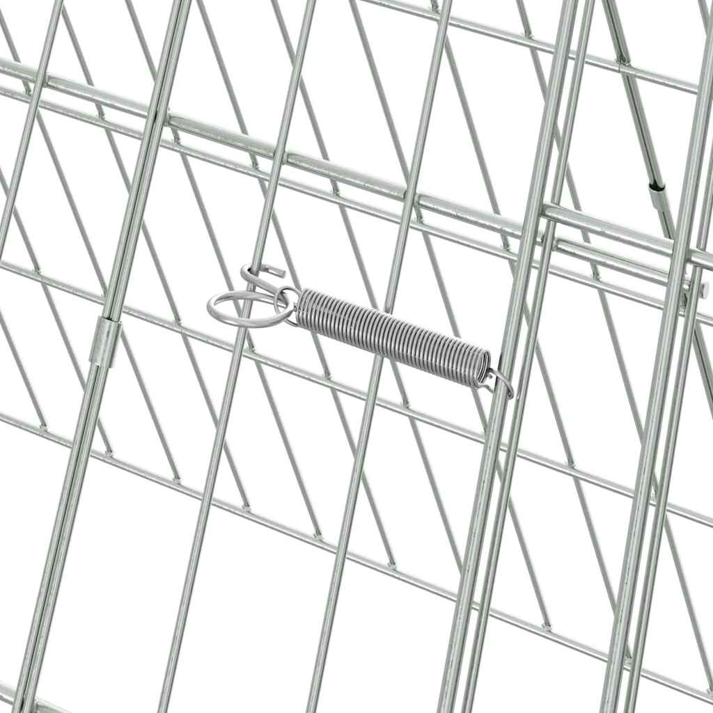 Hühnerkäfig Silber 215 x 55 x 55 cm Verzinkter Stahl