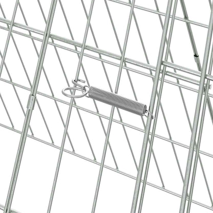 Hühnerkäfig Silber 215 x 55 x 55 cm Verzinkter Stahl