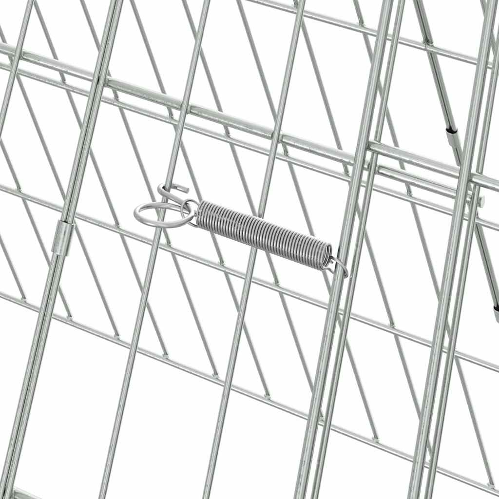 Hühnerkäfig Silber 430 x 55 x 55 cm Verzinkter Stahl