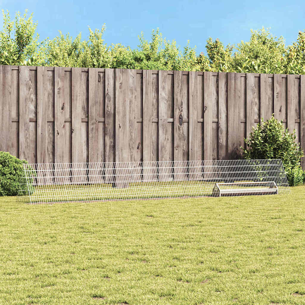 Hühnerkäfig Silber 430 x 55 x 55 cm Verzinkter Stahl