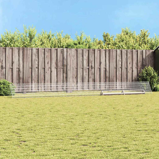 Hühnerkäfig Silber 650 x 55 x 55 cm Verzinkter Stahl