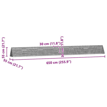 Hühnerkäfig Silber 650 x 55 x 55 cm Verzinkter Stahl