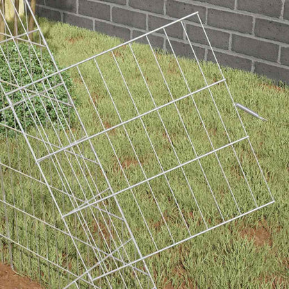 Hühnerkäfig Silber 215 x 100 x 85 cm Verzinkter Stahl