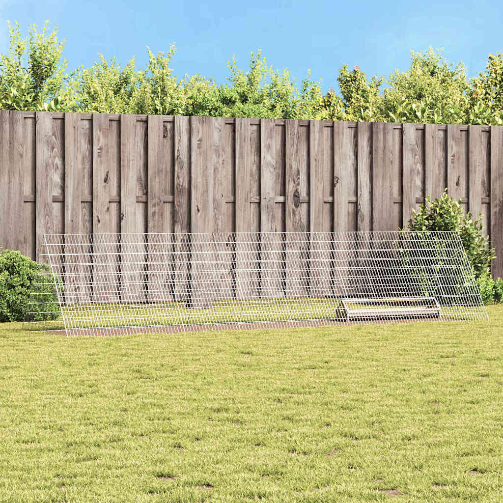 Hühnerkäfig Silber 430 x 100 x 85 cm Verzinkter Stahl