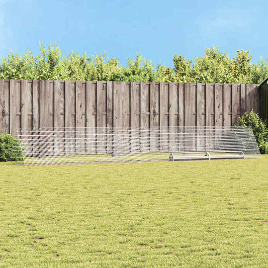 Hühnerkäfig Silber 650 x 100 x 85 cm Verzinkter Stahl