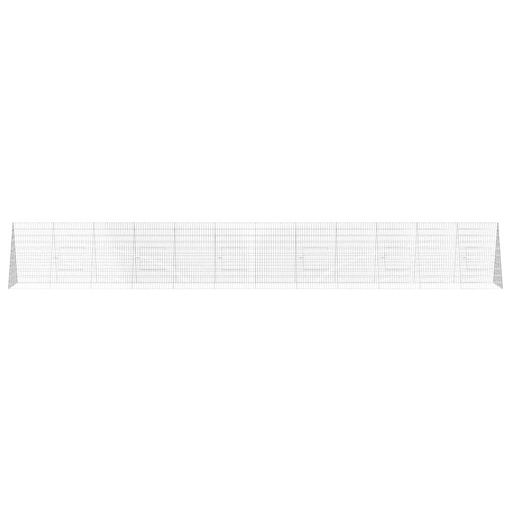 Hühnerkäfig Silber 650 x 100 x 85 cm Verzinkter Stahl