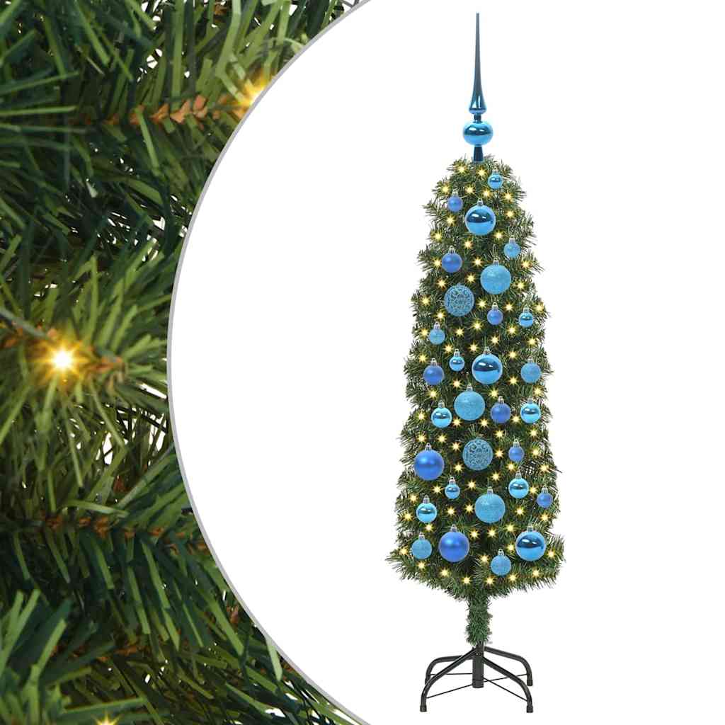 Künstlicher Weihnachtsbaum mit 150 LEDs mit Ständer Grün 120 cm