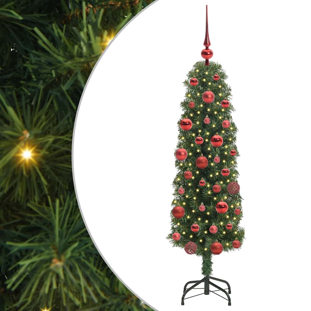 Künstlicher Weihnachtsbaum mit 150 LEDs mit Ständer Grün 150 cm