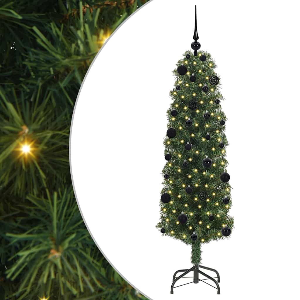 Künstlicher Weihnachtsbaum mit 150 LEDs mit Ständer Grün 150 cm