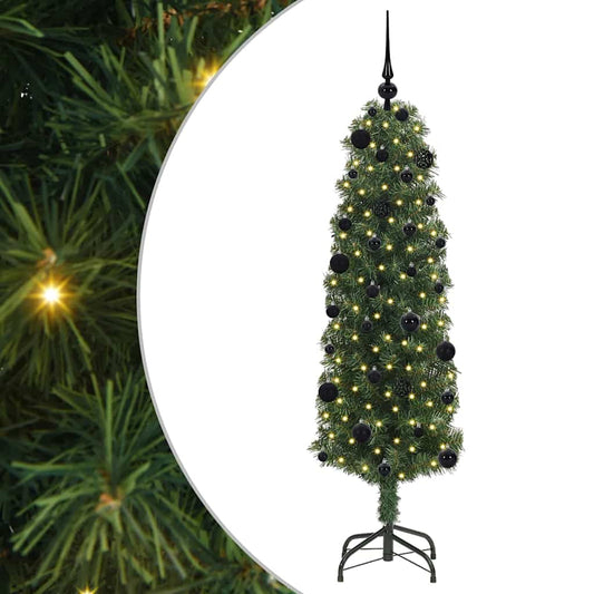 Künstlicher Weihnachtsbaum mit 150 LEDs mit Ständer Grün 150 cm