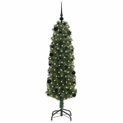 Künstlicher Weihnachtsbaum mit 150 LEDs mit Ständer Grün 150 cm