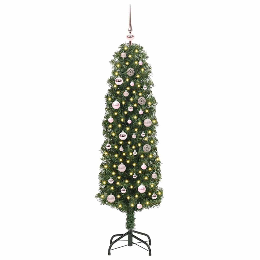 Künstlicher Weihnachtsbaum mit 150 LEDs mit Ständer Grün 150 cm