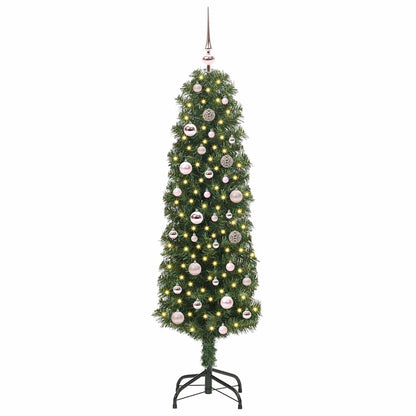 Künstlicher Weihnachtsbaum mit 150 LEDs mit Ständer Grün 150 cm