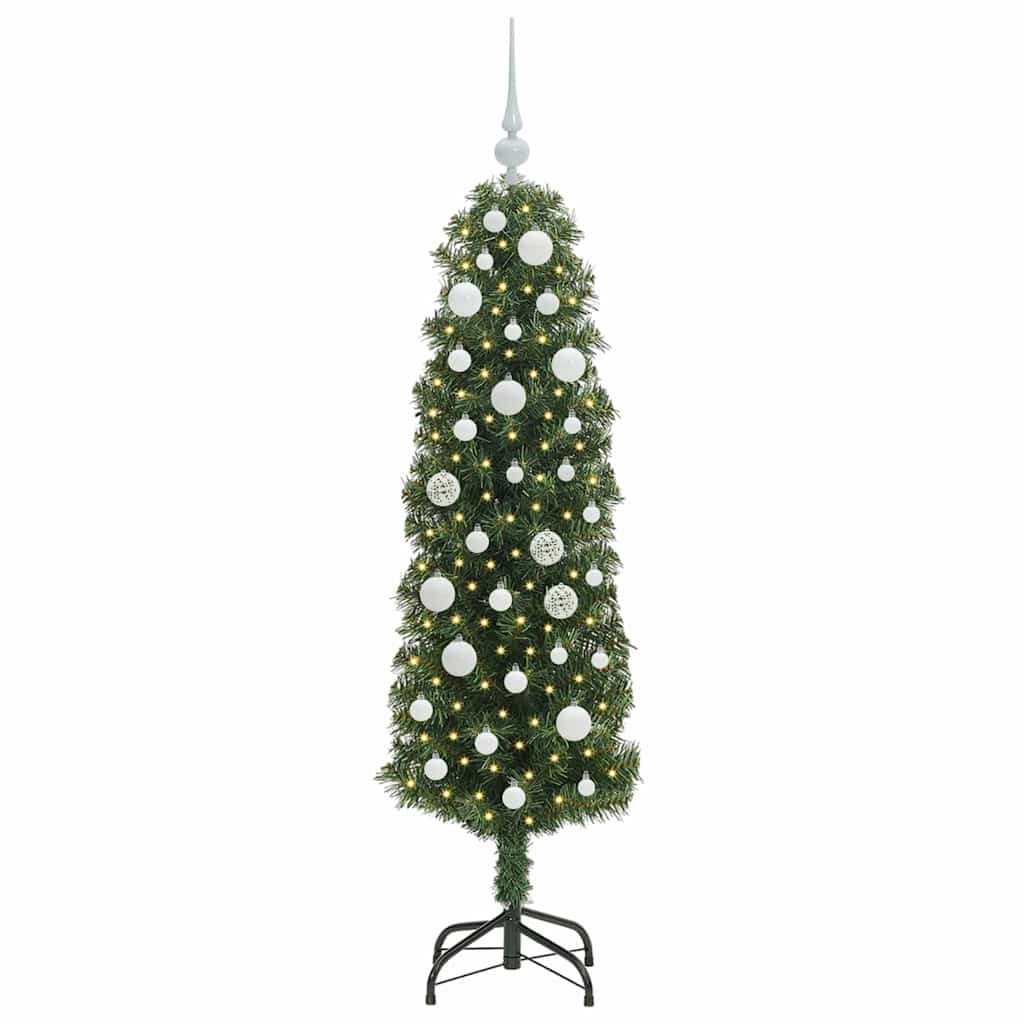 Künstlicher Weihnachtsbaum mit 150 LEDs mit Ständer Grün 150 cm