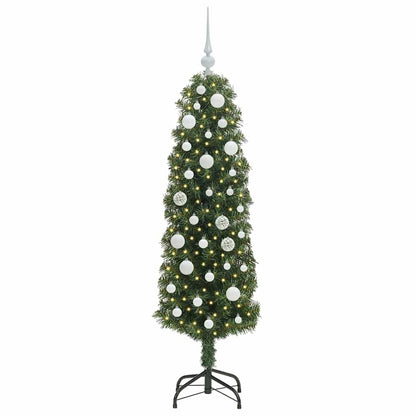 Künstlicher Weihnachtsbaum mit 150 LEDs mit Ständer Grün 150 cm