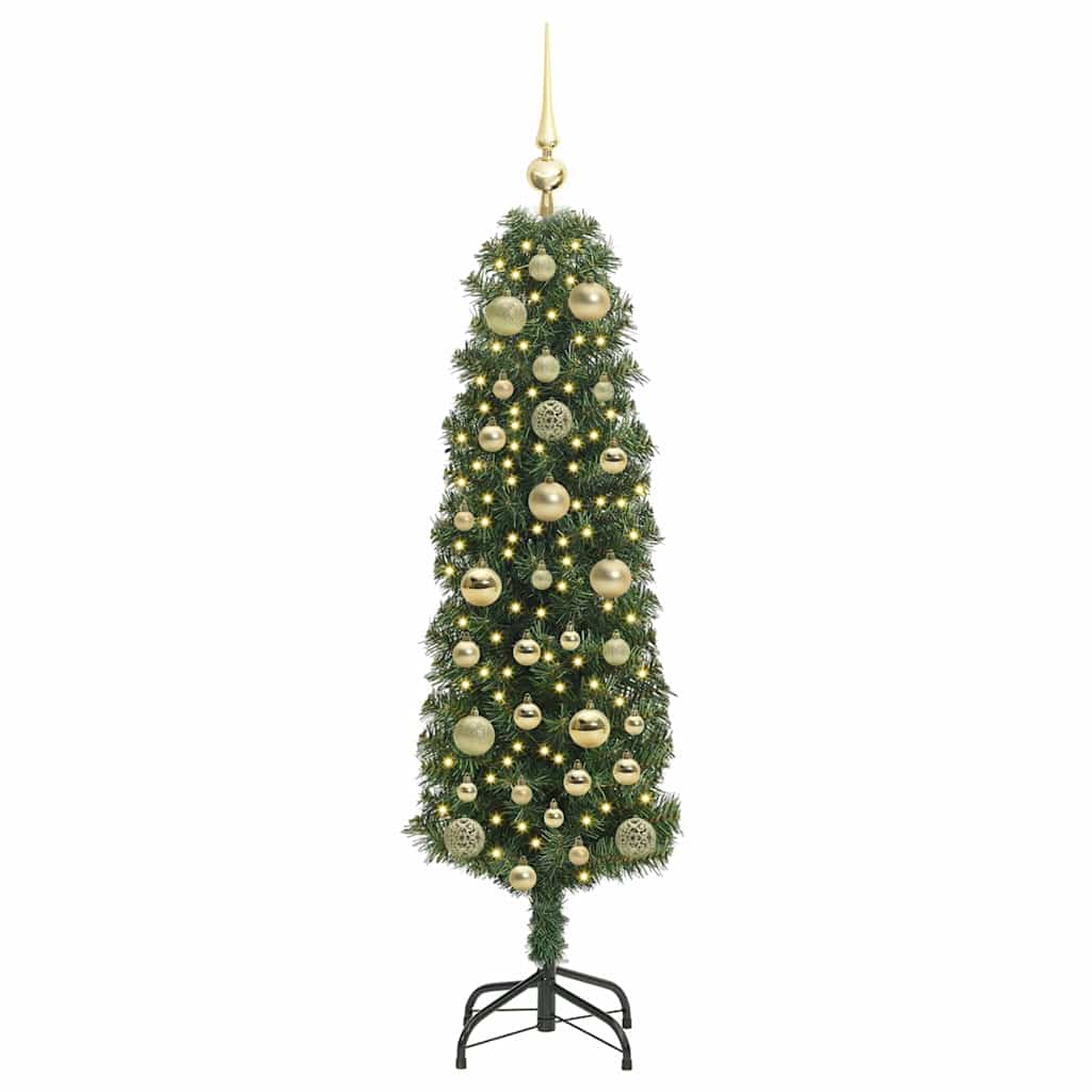 Künstlicher Weihnachtsbaum mit 150 LEDs mit Ständer Grün 150 cm