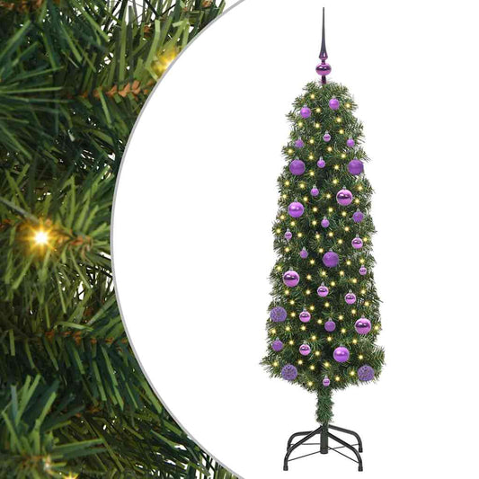 Künstlicher Weihnachtsbaum mit 150 LEDs mit Ständer Grün 150 cm