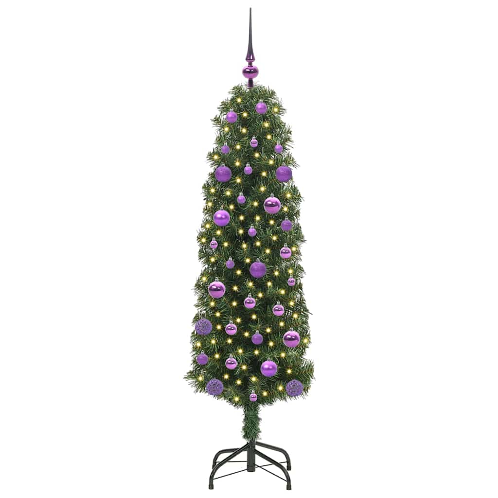 Künstlicher Weihnachtsbaum mit 150 LEDs mit Ständer Grün 150 cm