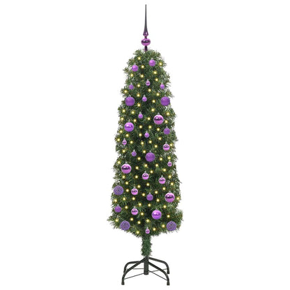 Künstlicher Weihnachtsbaum mit 150 LEDs mit Ständer Grün 150 cm