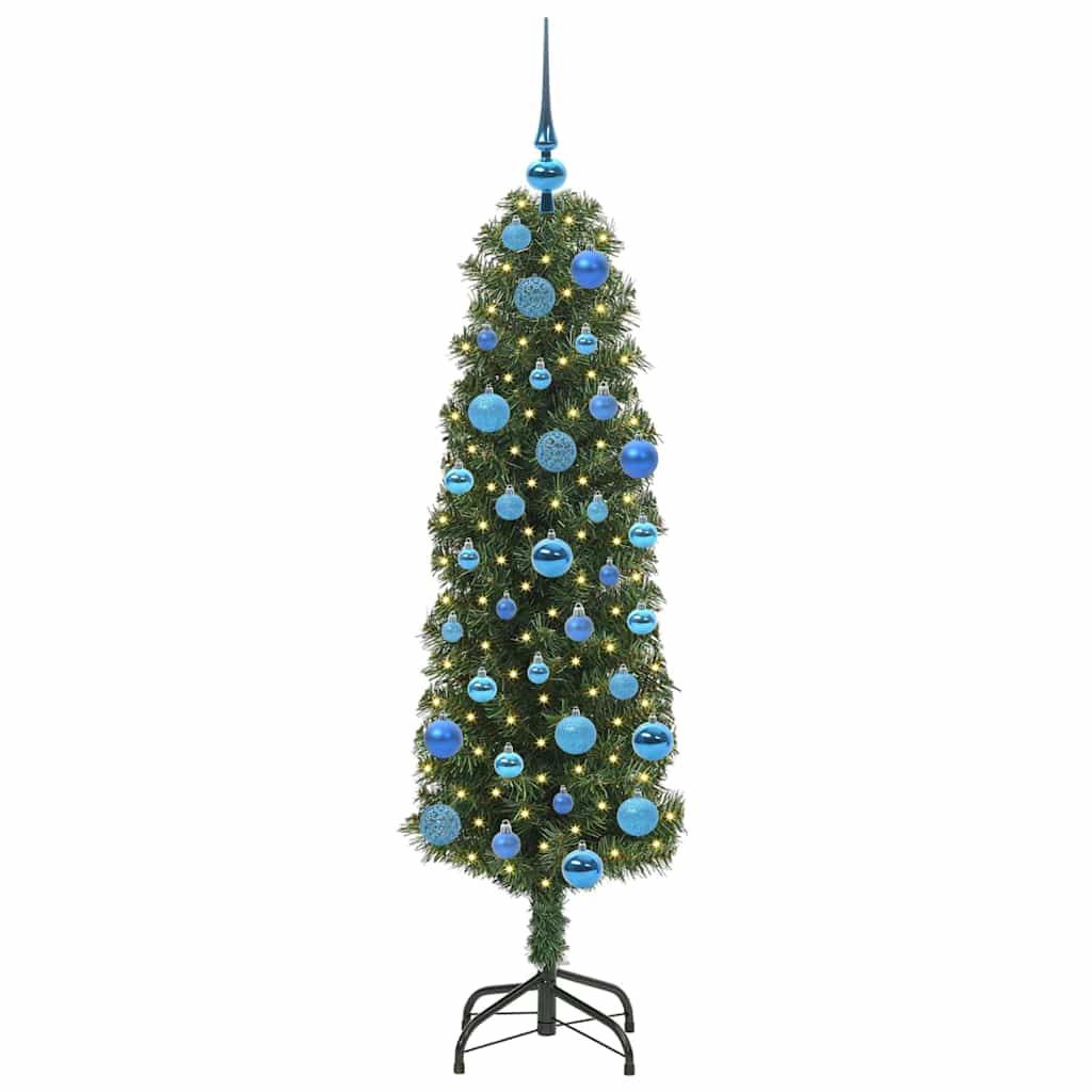 Künstlicher Weihnachtsbaum mit 150 LEDs mit Ständer Grün 150 cm
