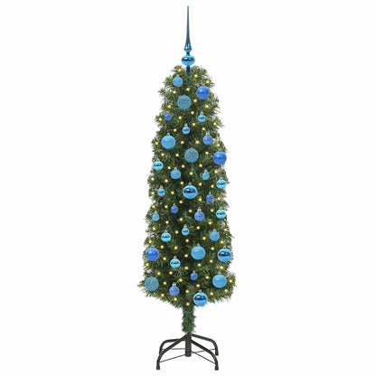 Künstlicher Weihnachtsbaum mit 150 LEDs mit Ständer Grün 150 cm