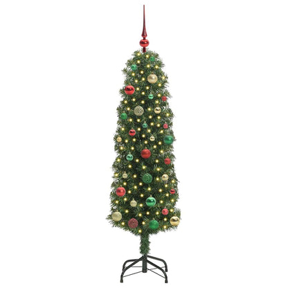 Künstlicher Weihnachtsbaum mit 150 LEDs mit Ständer Grün 150 cm