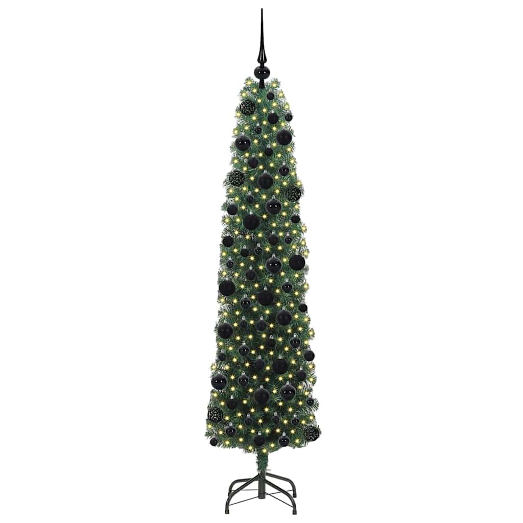 Künstlicher Weihnachtsbaum mit 300 LEDs mit Ständer Grün 180 cm