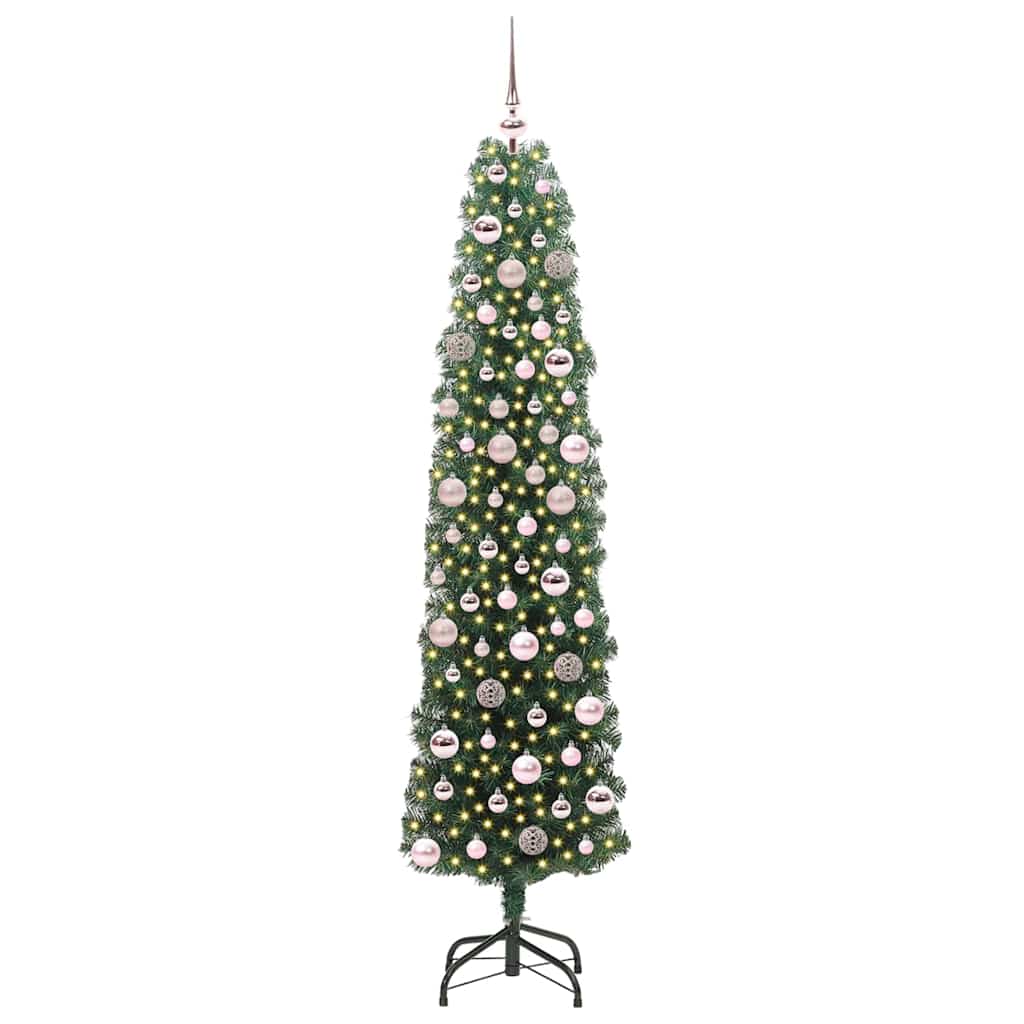 Künstlicher Weihnachtsbaum mit 300 LEDs mit Ständer Grün 180 cm