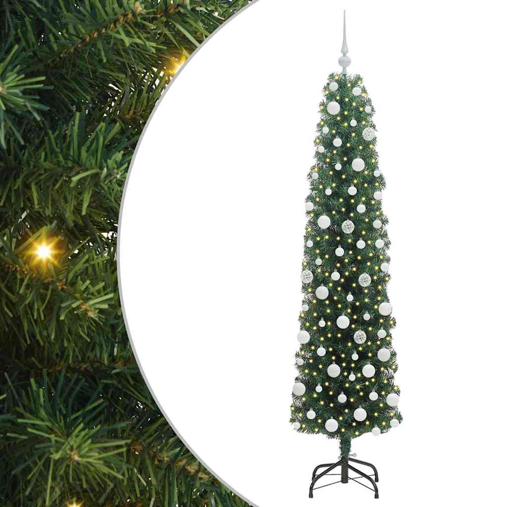 Künstlicher Weihnachtsbaum mit 300 LEDs mit Ständer Grün 180 cm