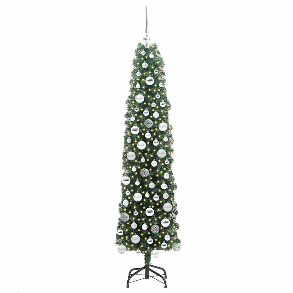 Künstlicher Weihnachtsbaum mit 300 LEDs mit Ständer Grün 180 cm