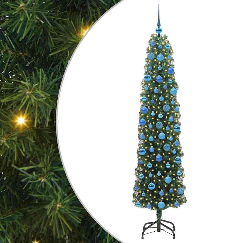 Künstlicher Weihnachtsbaum mit 300 LEDs mit Ständer Grün 180 cm