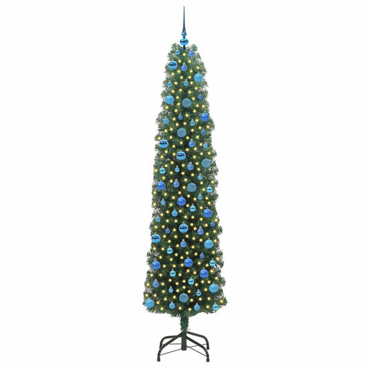 Künstlicher Weihnachtsbaum mit 300 LEDs mit Ständer Grün 240 cm