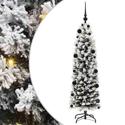 Künstlicher Weihnachtsbaum mit 150 LEDs mit Ständer Grün 150 cm