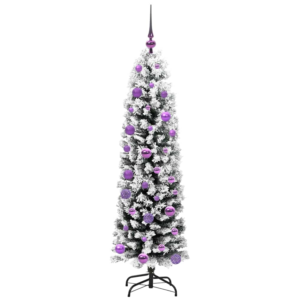 Albero di Natale artificiale con 150 LED e supporto, verde, 150 cm