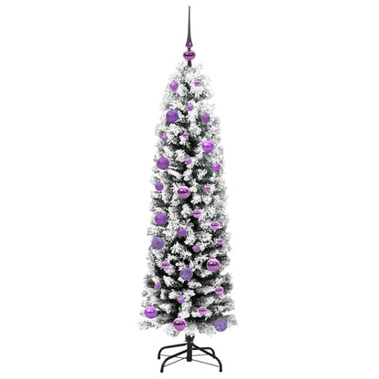 Albero di Natale artificiale con 150 LED e supporto, verde, 150 cm
