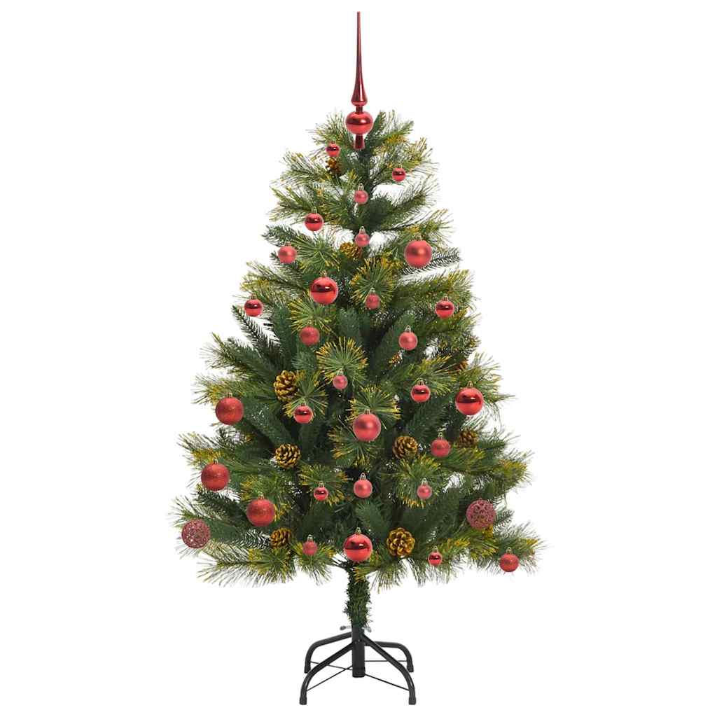 Künstlicher klappbarer Weihnachtsbaum mit Tannenzapfen 150 cm