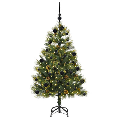 Künstlicher klappbarer Weihnachtsbaum mit Tannenzapfen 150 cm