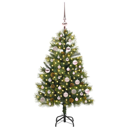 Künstlicher klappbarer Weihnachtsbaum mit Tannenzapfen 150 cm