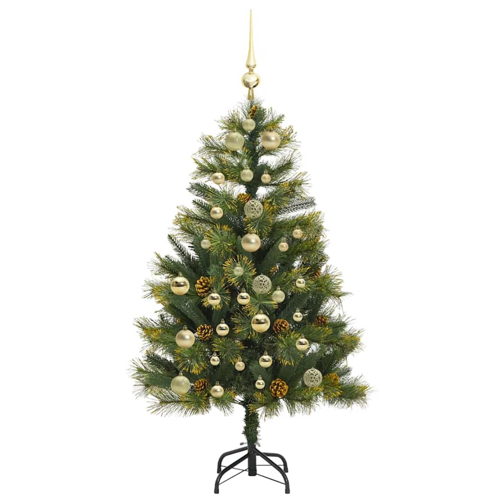 Künstlicher klappbarer Weihnachtsbaum mit Tannenzapfen 150 cm