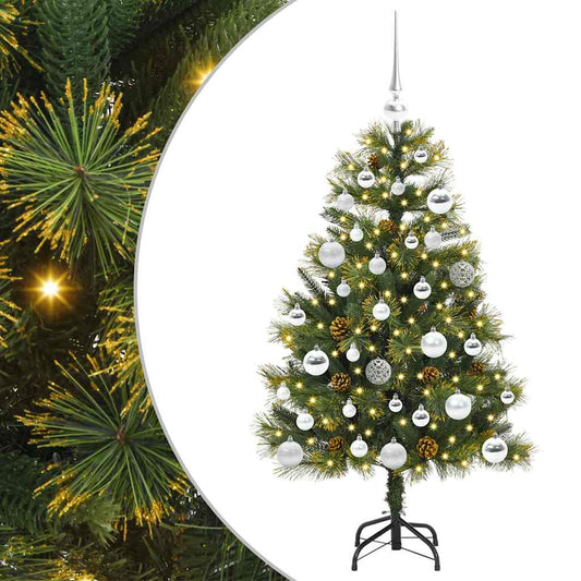 Künstlicher klappbarer Weihnachtsbaum mit Tannenzapfen 150 cm