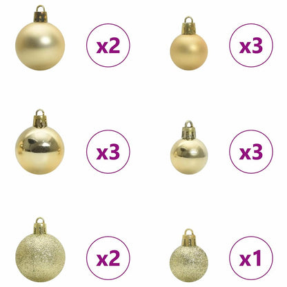 Künstlicher klappbarer Weihnachtsbaum mit Tannenzapfen 150 cm