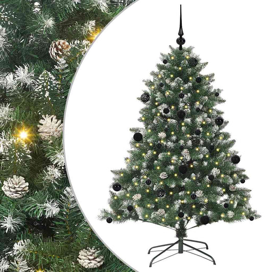 Künstlicher Weihnachtsbaum mit 150 LEDs mit Ständer Grün 150 cm